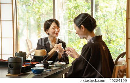 Parent-child mother-da Ryokan Dining hot-spring travel image Parent-child mother-da Ryokan Dining hot-spring travel image 49224199