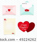 Set of envelopes symbol for valentine's day 49224262