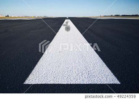 Surface level of airport runway 49224359