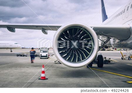 Preparation of airplane before flight 49224426