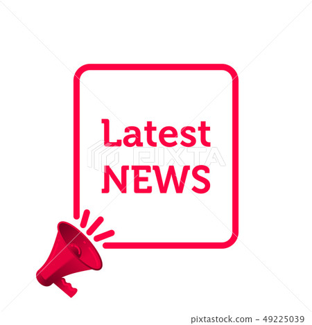 Latest News Vector Icon News Megaphone Speaker Stock Illustration 49225039 Pixta