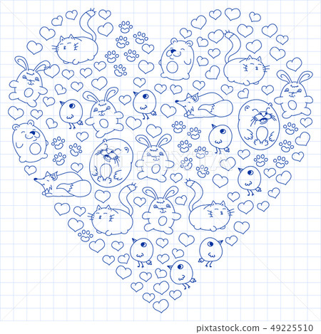 Vector set of beautiful round icons in the form of Vector set of beautiful round icons in the form of 49225510