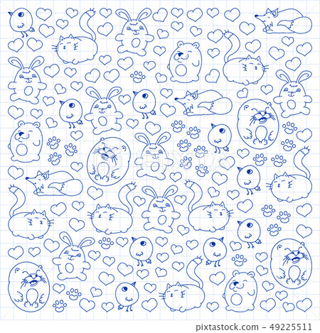 Vector set of beautiful round icons in the form of Vector set of beautiful round icons in the form of 49225511