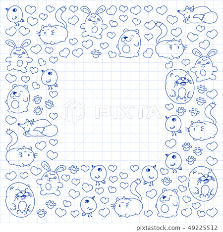 Vector set of beautiful round icons in the form of Vector set of beautiful round icons in the form of 49225512