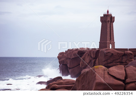 typical Brittany coast in the north of France typical Brittany coast in the north of France 49226354