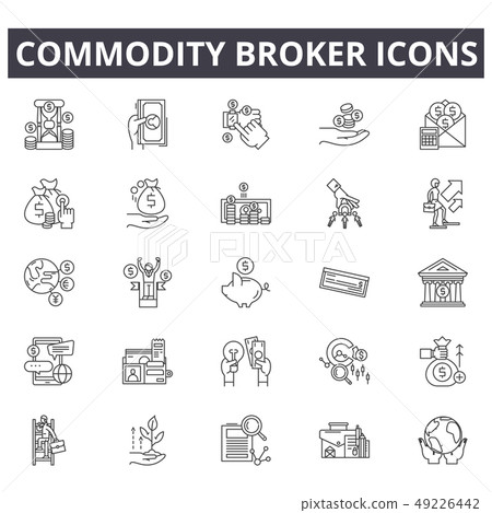 Commodity broker line icons for web and mobile design. Editable stroke signs. Commodity broker Commodity broker line icons for web and mobile design. Editable stroke signs. Commodity broker 49226442