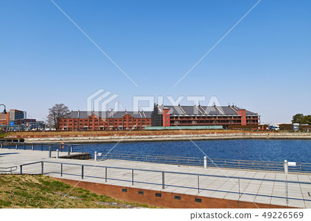 [Kanagawa Prefecture, Yokohama] Yokohama red brick warehouse whole view Copy space 49226569
