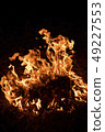 Fire flames on black background 49227553