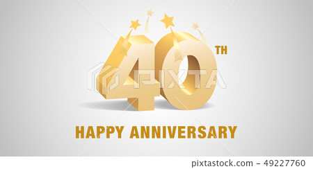 40 years anniversary vector logo, icon 40 years anniversary vector logo, icon 49227760