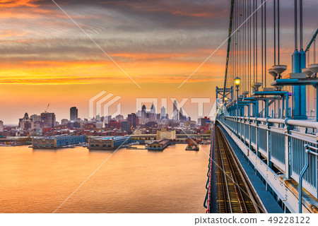 Philadelphia, Pennsylvania, USA downtown skyline 49228122