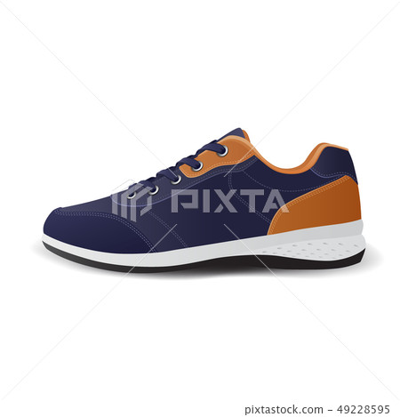 Realistic sport running shoe for training and fitness Realistic sport running shoe for training and fitness 49228595