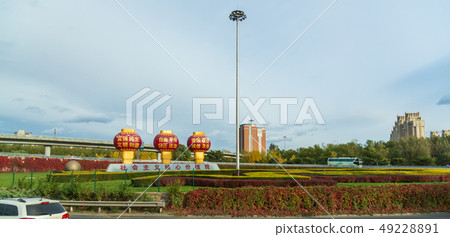 Beijing, China, street architecture, Beijing, China, street construction Beijing Peking China 49228891