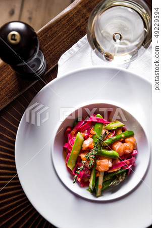 Salmon and Asparagus Pasta 49229594