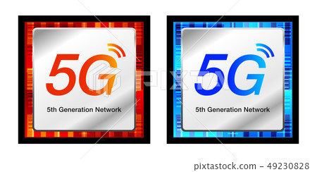 5G第5代移動通信系統CPU處理器傳染媒介象例證圖像材料 49230828