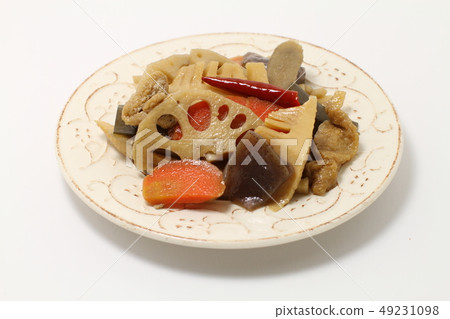 炒魔根和蔬菜小炒雞肉,並補充剩餘的蔬菜 炒魔根和蔬菜小炒雞肉,並補充剩餘的蔬菜 49231098