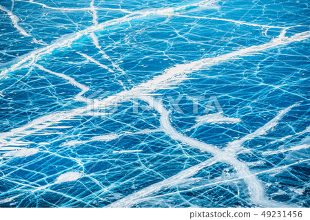 Natural breaking ice in frozen water at Lake Natural breaking ice in frozen water at Lake 49231456