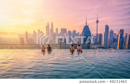 Traveler looking view skyline Kuala Lumpur city in 49231463
