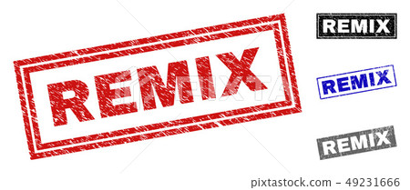 Grunge REMIX Scratched Rectangle Stamps Grunge REMIX Scratched Rectangle Stamps 49231666