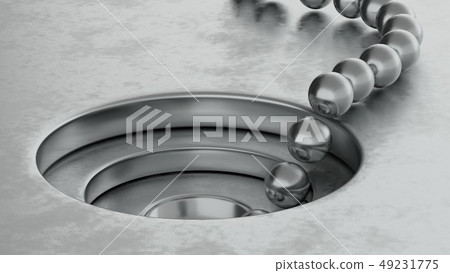 3D rendering of metal balls arrange funnel conversion rate concept, 3d illustration 3D rendering of metal balls arrange funnel conversion rate concept, 3d illustration 49231775