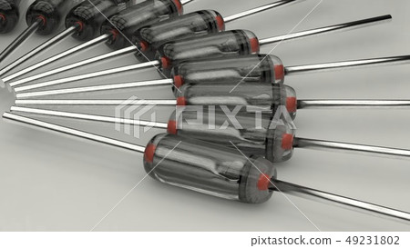 Closeup macro set of electronic germanium diode on a white background 3d illustration Closeup macro set of electronic germanium diode on a white background 3d illustration 49231802