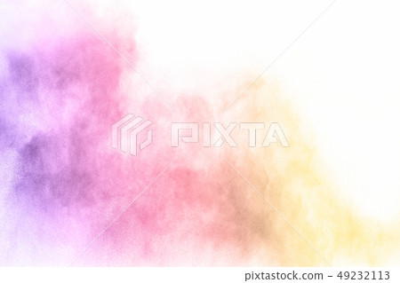 Colorful powder explosion on white background. Colorful powder explosion on white background. 49232113