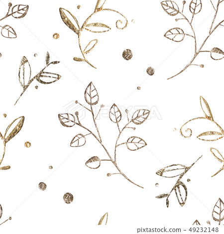 Golden leaf design elements. Decoration elements for invitation, wedding cards, valentines day Golden leaf design elements. Decoration elements for invitation, wedding cards, valentines day 49232148