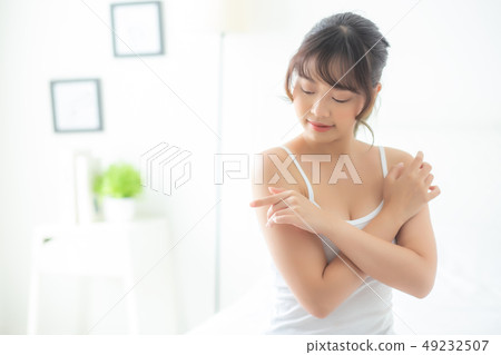 Portrait of beautiful young asian woman makeup 49232507