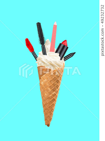 Female sweets. Modern design. Contemporary art collage. Female sweets. Modern design. Contemporary art collage. 49232732