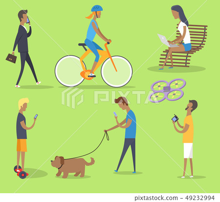 People Spending Free Summer Time In Park Poster People Spending Free Summer Time In Park Poster 49232994