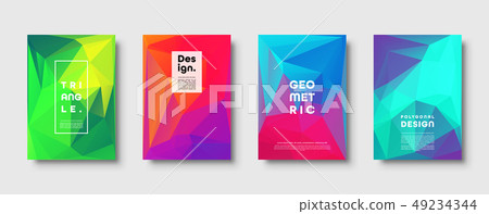 Triangle polygonal abstract background. Colorful gradient design. Low poly shape banner. Vector Triangle polygonal abstract background. Colorful gradient design. Low poly shape banner. Vector 49234344