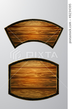 Vector realistic illustration of wooden signboard 49234395