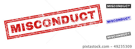 Grunge MISCONDUCT Scratched Rectangle Stamp Seals Grunge MISCONDUCT Scratched Rectangle Stamp Seals 49235309