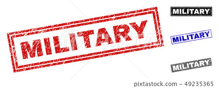 Grunge MILITARY Textured Rectangle Stamp Seals 49235365