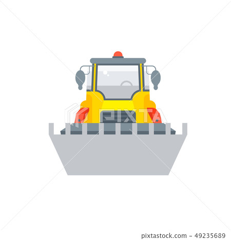 loader with bucket illustration front view loader with bucket illustration front view 49235689