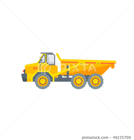 dumper truck illustration side view 49235709