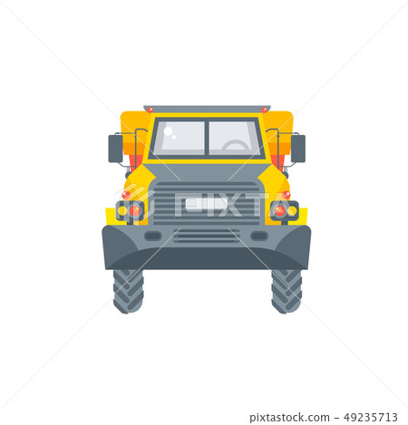 dumper truck illustration front view 49235713