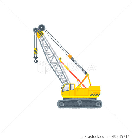 assembly crawler crane illustration side view 49235715