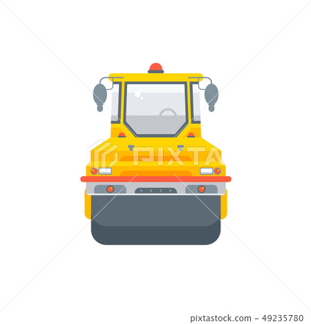 asphalt paver machine illustration front view asphalt paver machine illustration front view 49235780