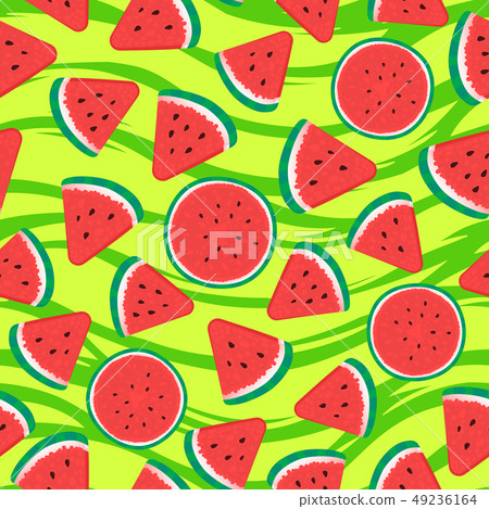 Seamless pattern surface design Vector Watermelon - Stock Illustration ...
