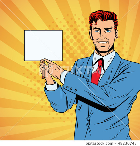 Pop art businessman 49236745