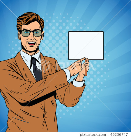 Pop art businessman 49236747