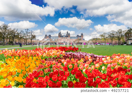 Rijksmuseum and Statue I am Amsterdam 49237721