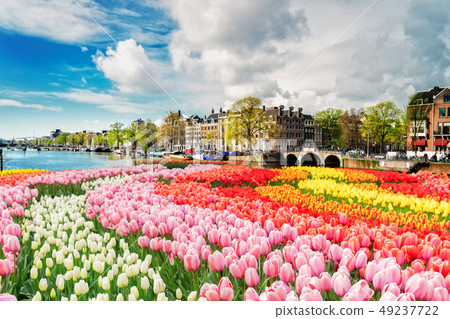 Amstel canal, Amsterdam 49237722