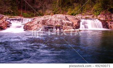 Long Exposure Waterfall Sunset 49240071