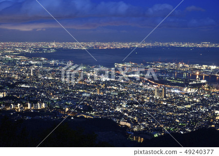 從Hokuseidai（兵庫縣神戶市）看到的神戶夜景 49240377