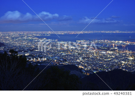 從Hokuseidai（兵庫縣神戶市）看到的神戶夜景 49240381