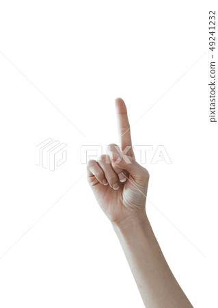 Female hands counting number 1 49241232