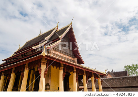 Antique Temple of Wat Sisaket at Vientiane, Laos. Antique Temple of Wat Sisaket at Vientiane, Laos. 49243929
