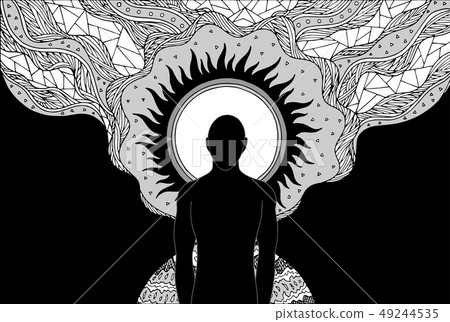human and spirit energy connect to the universe 49244535