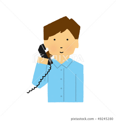 Woman, phone, call, call, landline (simple touch) 49245280